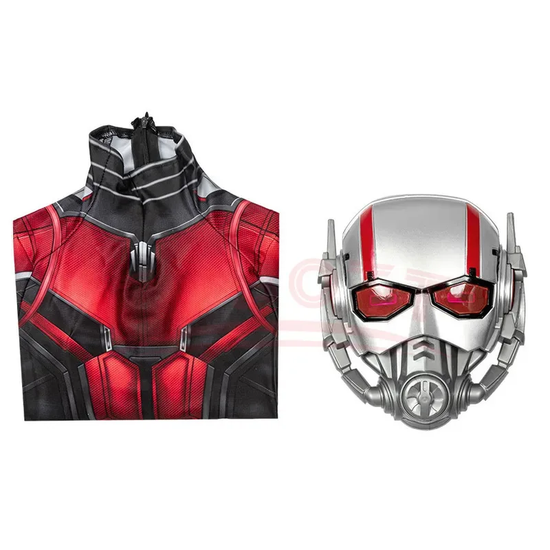 l2025l هالوين خارقة النمل كوس رجل زي الكبار الاطفال كوانتومانيا تأثيري Antman والدبور قناع الهالوين بذلة Bodysu
