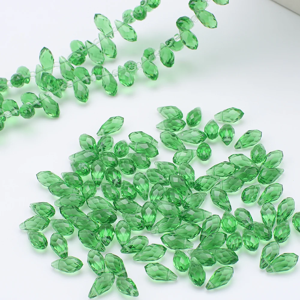 95Pcs/Lot 6x12mm Green Side Ho - Crystal Bead Mix recension och pris