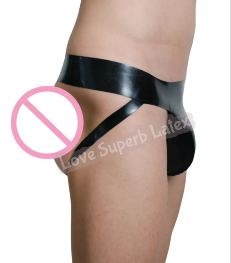 Sexy Male Latex Rubber Jock Strap  Latex Briefs Rubber Men Underwear
