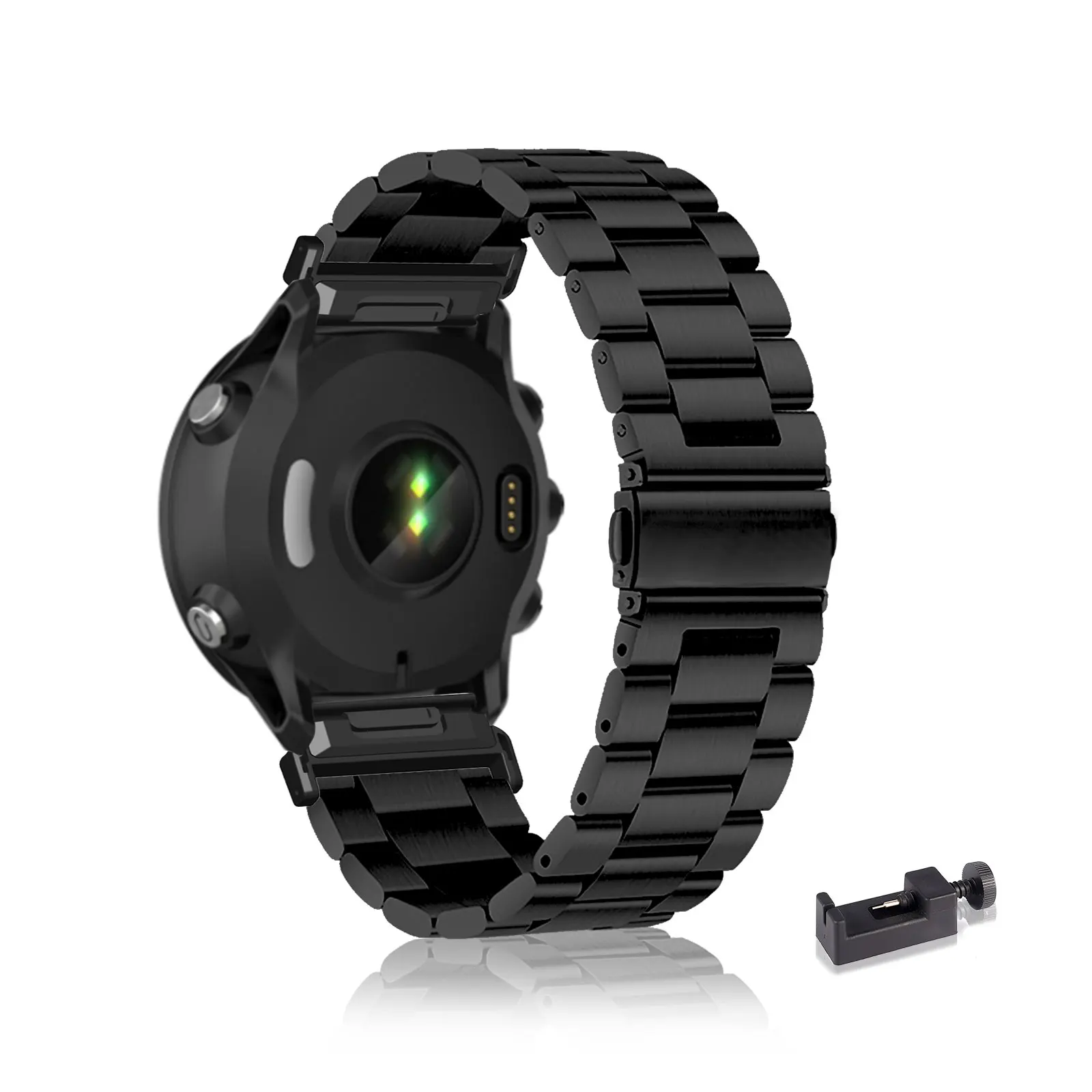 

Stainless Steel Bands for Garmin Epix Pro 47mm/Epix Pro Gen 2 47mm Band, Three Columns Metal Replacement Strap