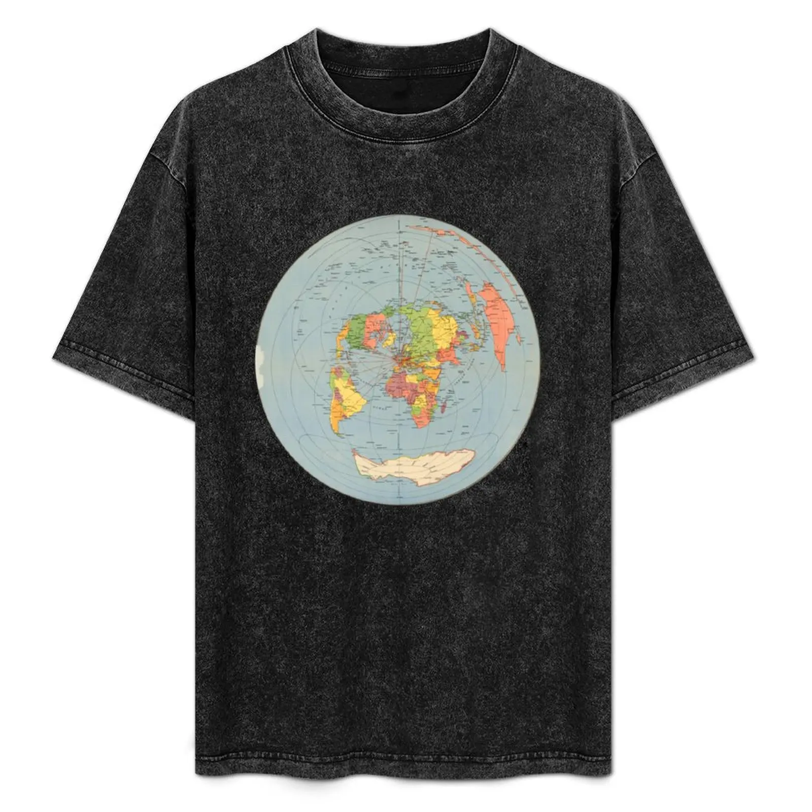 

FLAT EARTH - Air Map 1947 London T-Shirt boys whites baggy shirts cute clothes blanks men tshirt