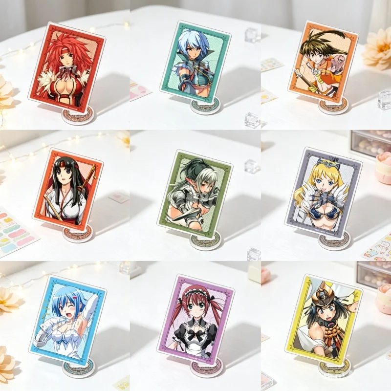Queen's Blade Anime Game Acrylic Figure Stand Model Plate Keychain 15CM Leina,Echidna,Risty,Claudette Desk Decor Lovely Products