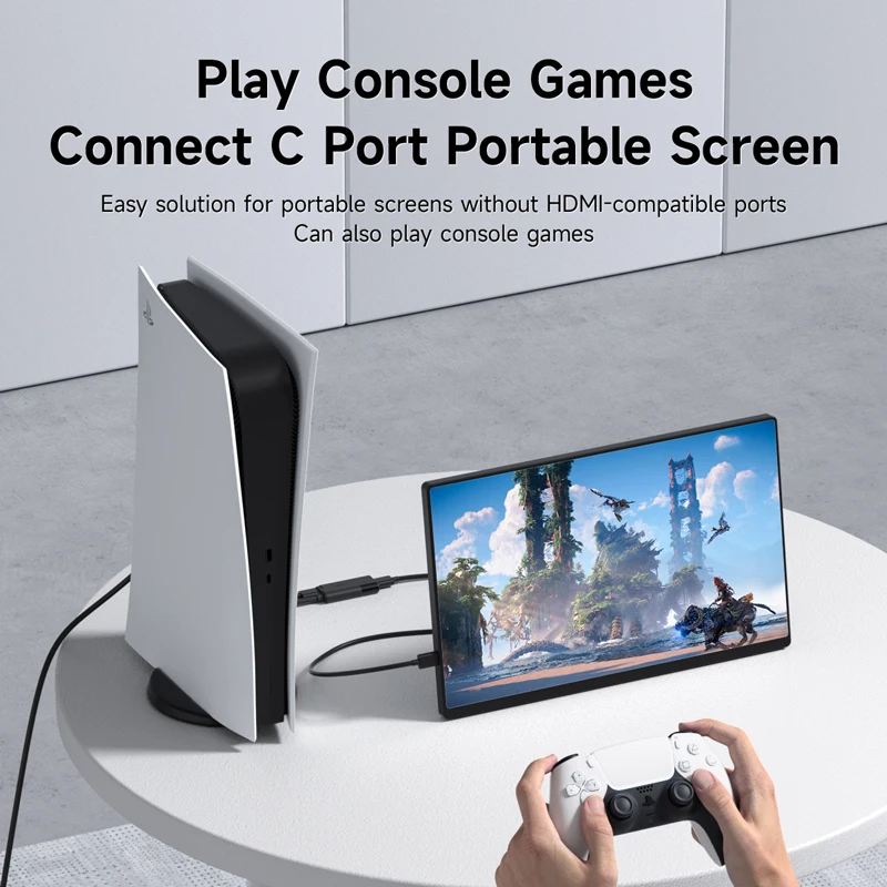 Hagibis HDMI إلى USB C أنثى محول HDMI إلى AR نظارات محول الشحن والتشغيل للتبديل PS5 Xbox Rokid/Xreal/Thunderbird