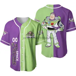 New Free Custom Toy Story Buzz Lightyear Baseball Jersey Streetwear FashionSummer Men's And Women's Short Sleeve Baseball shirt