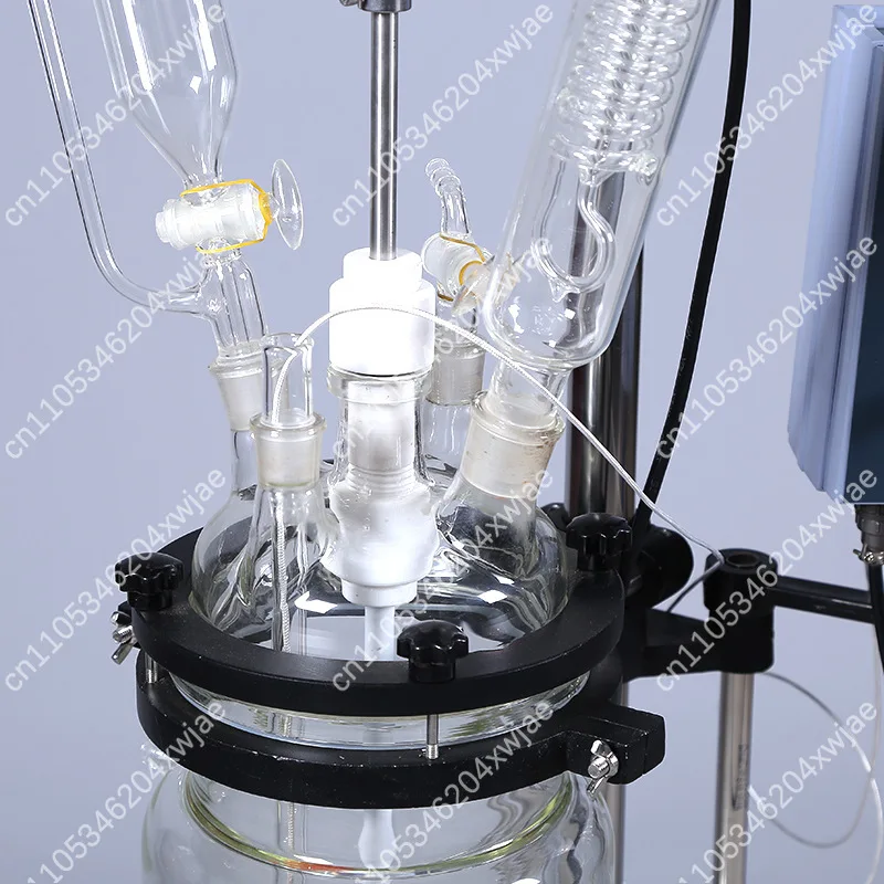 Laboratory Jacketed Glass Reactor, Digital Stirring System for Distillation and Extraction