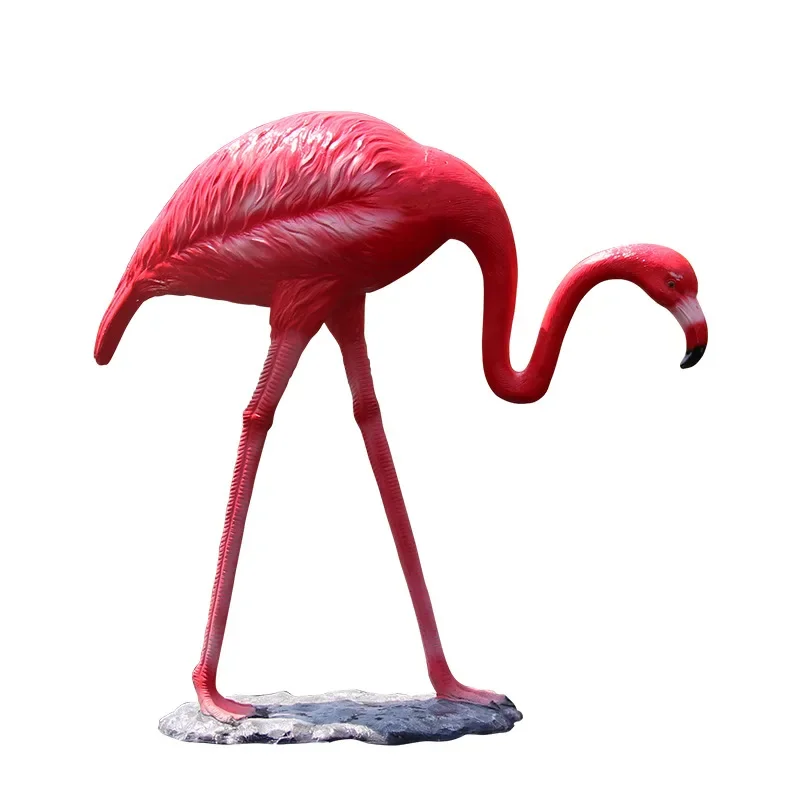 

Outdoor simulated flamingo ornaments, fiberglass garden landscape sculptures, wedding props, courtyard shopping malls