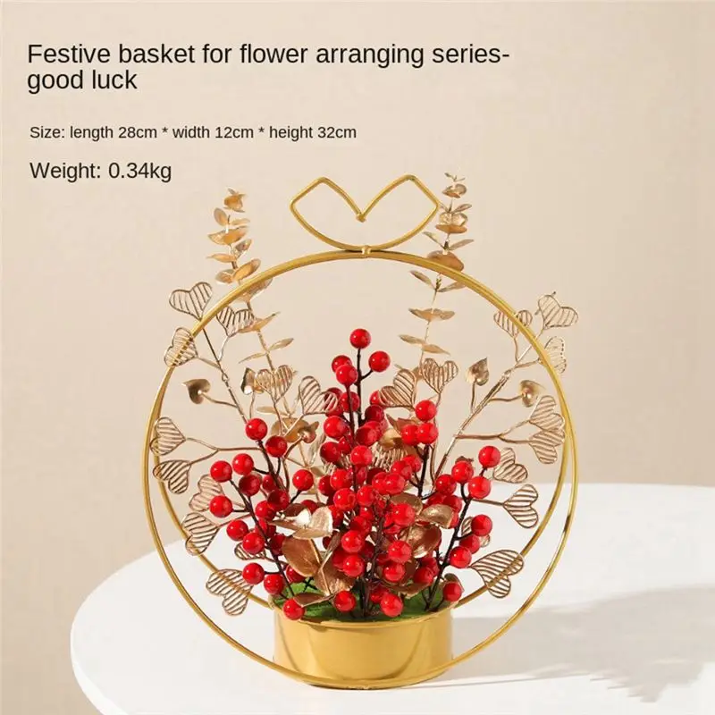 AA05 4 Pieces New Year Hongjiang Flower Decoration Living Room Desktop Decoration Relocation Gift