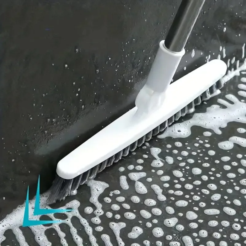 1pc Hard Bristle Bathroom Floor Tub And Tile Cleaning Brush With Long Handle No Dead End For Hotel Home Bathroom Deep Cleaning