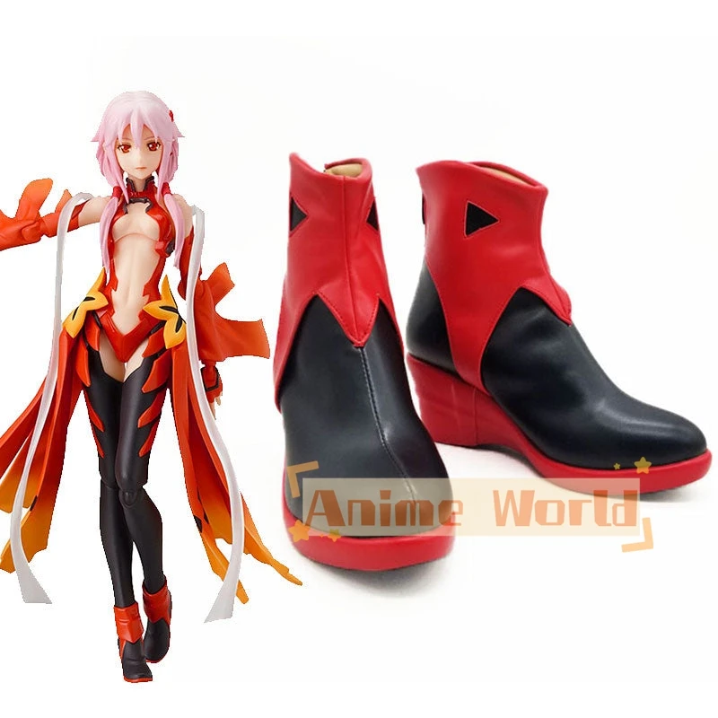 Guilty Crown Inori Yuzuriha Cosplay Shoes Halloween Carnival Boots Custom Made