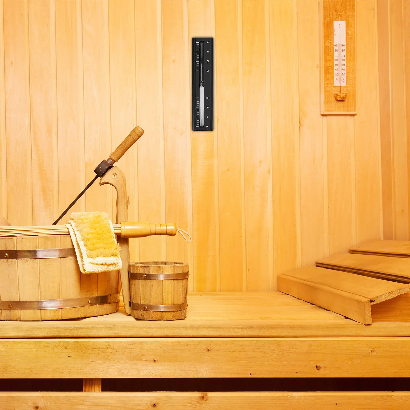 Wooden Resistant Sauna Timer Heat For For Steam Room Home Decore 15-Minute Natural Bath Spa