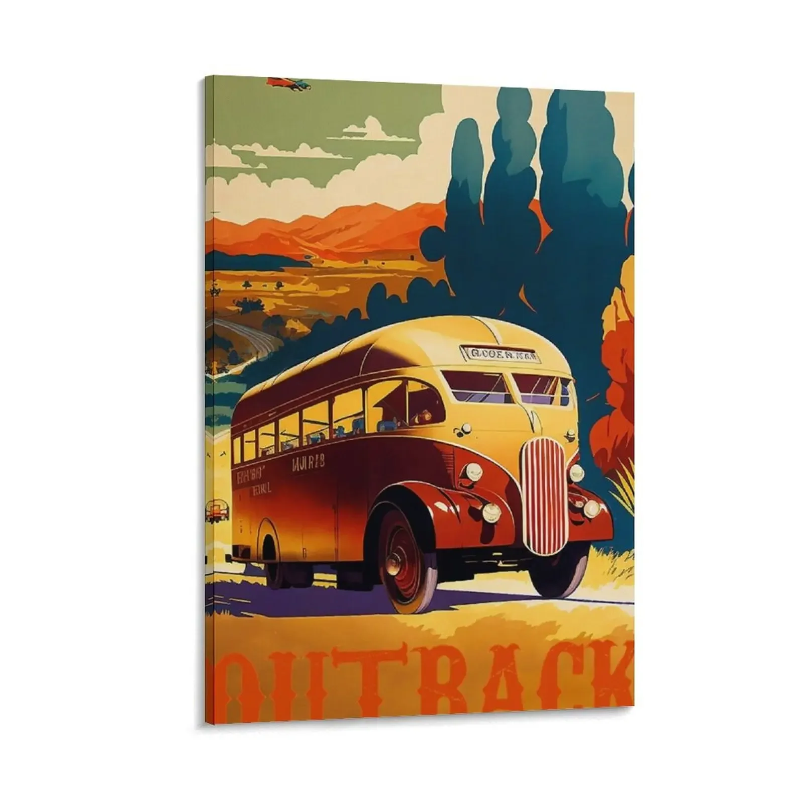 

Outback Australia Roadtrip Vintage Travel Art Poster Canvas Painting Paintings for bedroom Wall posters decoration aesthetic