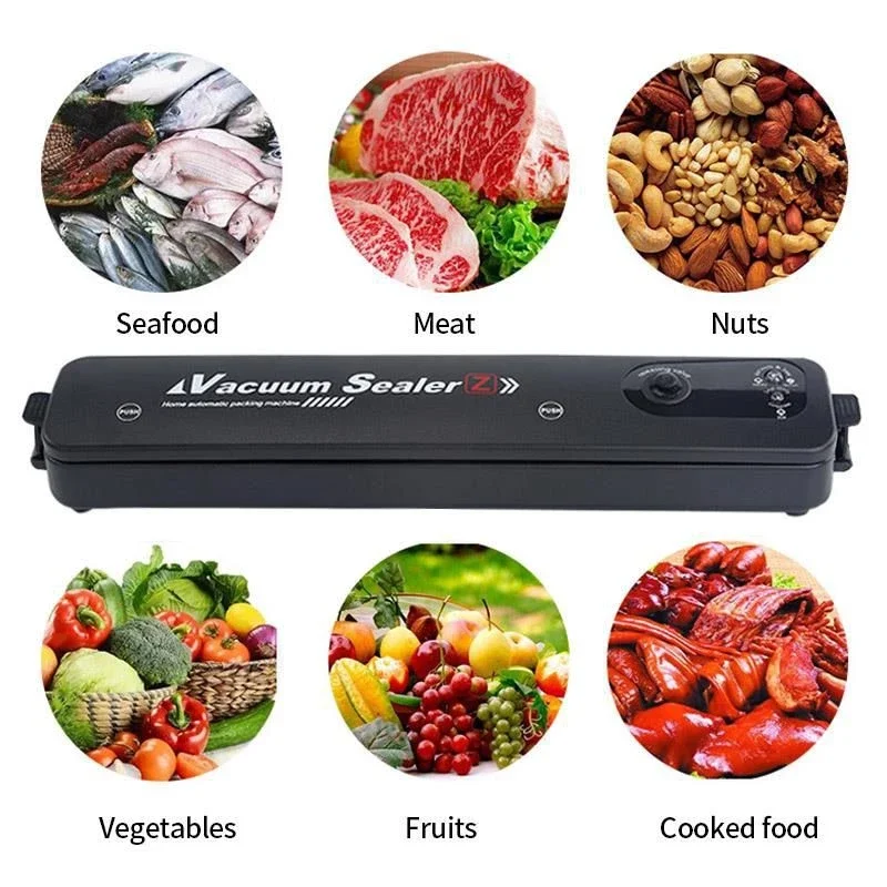 Food Vacuum Sealer Fresh Storage Plastic Packaging Sealer Household Vacuum Sealers Bag Sealer Machine 220V/110V