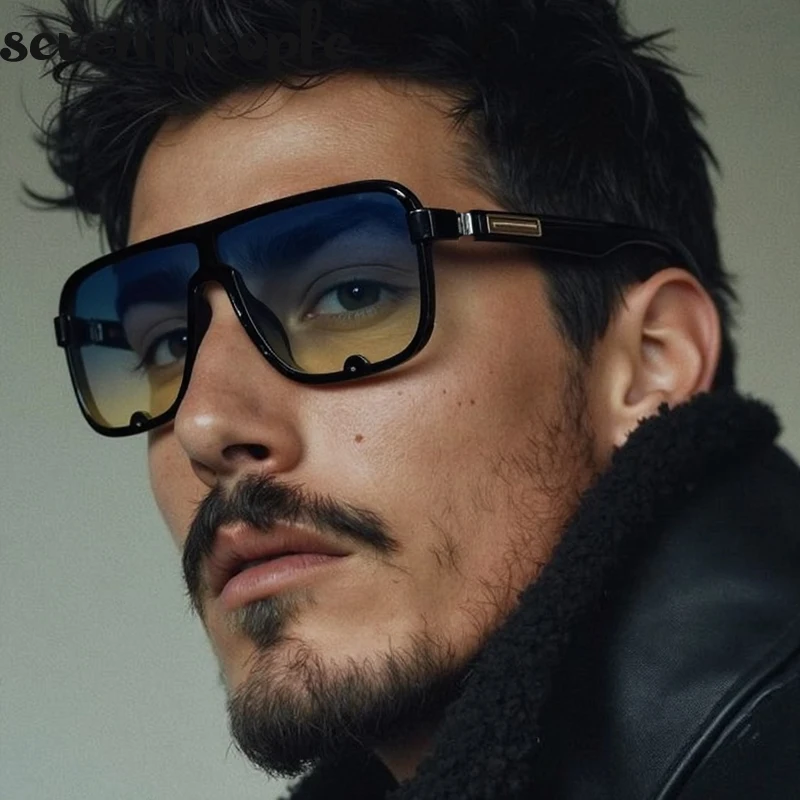 

Oversized Polarized Square Shield Sunglasses Men Women 2025 Luxury Brand Vintage Steampunk Outdoor Sun Glasses For Male UV400