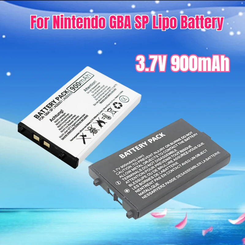 

FOR GAME BOY ADVANCE SP Battery For Nintendo GBA SP Lipo Battery Pack 3.7V 900mAh Lithium Ion Battery for GBA SP Game Consoles