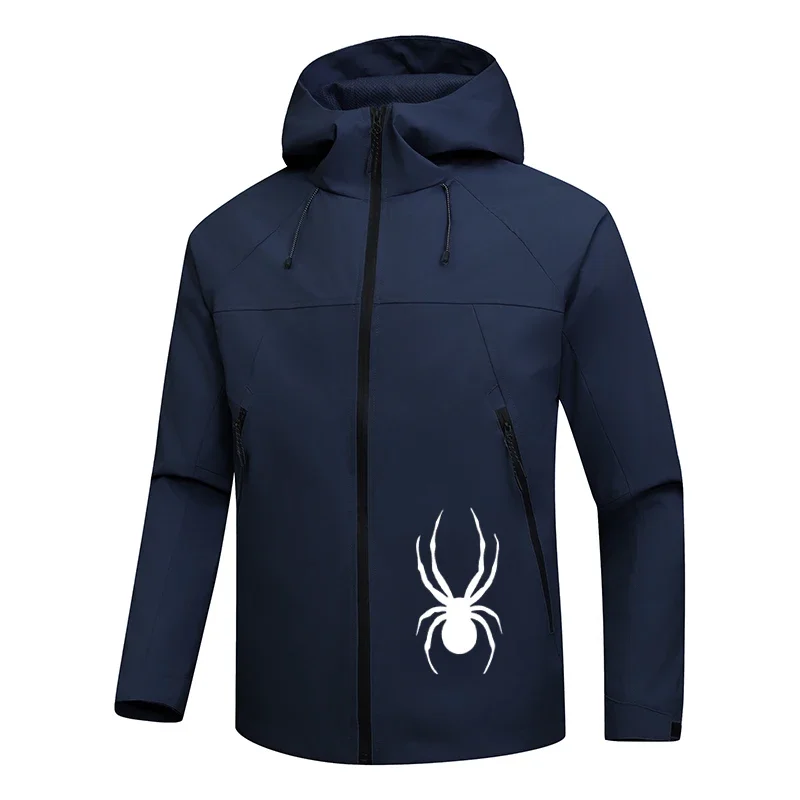 Men's and women's waterproof outdoor hooded jackets, outdoor rock climbing autumn and winter windproof jackets