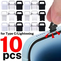 DIY Type C/Lightnning Dustproof Plugs Cover Easy Grip Charging Port Cover USB-C Dust Plug for iPhone AirPods Samsung Xiaomi