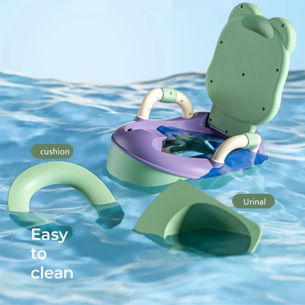 Cartoon Frog Baby Potty Toilet Seat Portable Children's Potty Training Seat Baby Boy WC Pot Baby Toilet Boy Urinal Travel Pot