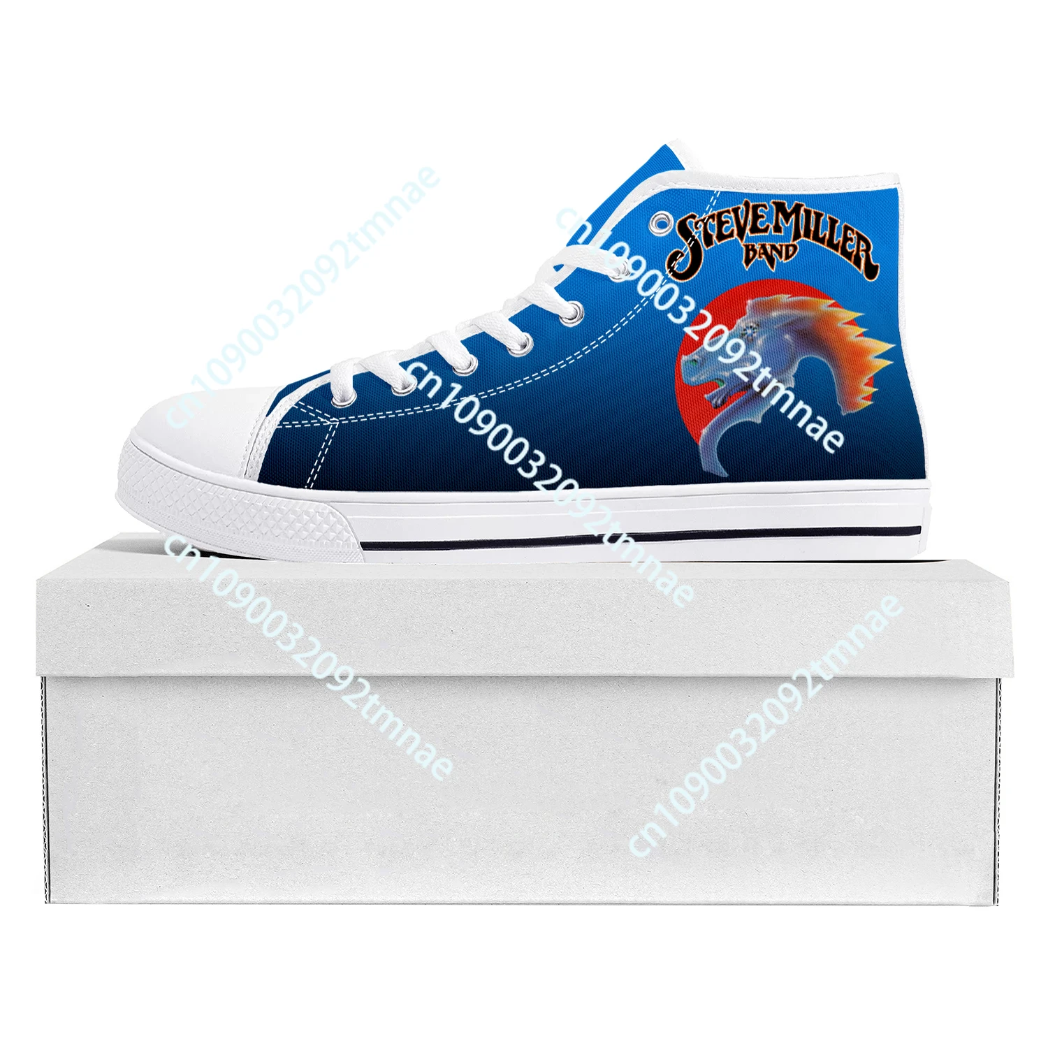 

Steve Miller Rock Band High Top High Quality Sneakers Mens Womens Teenager Canvas Sneaker Casual Couple Shoes Custom Shoe White