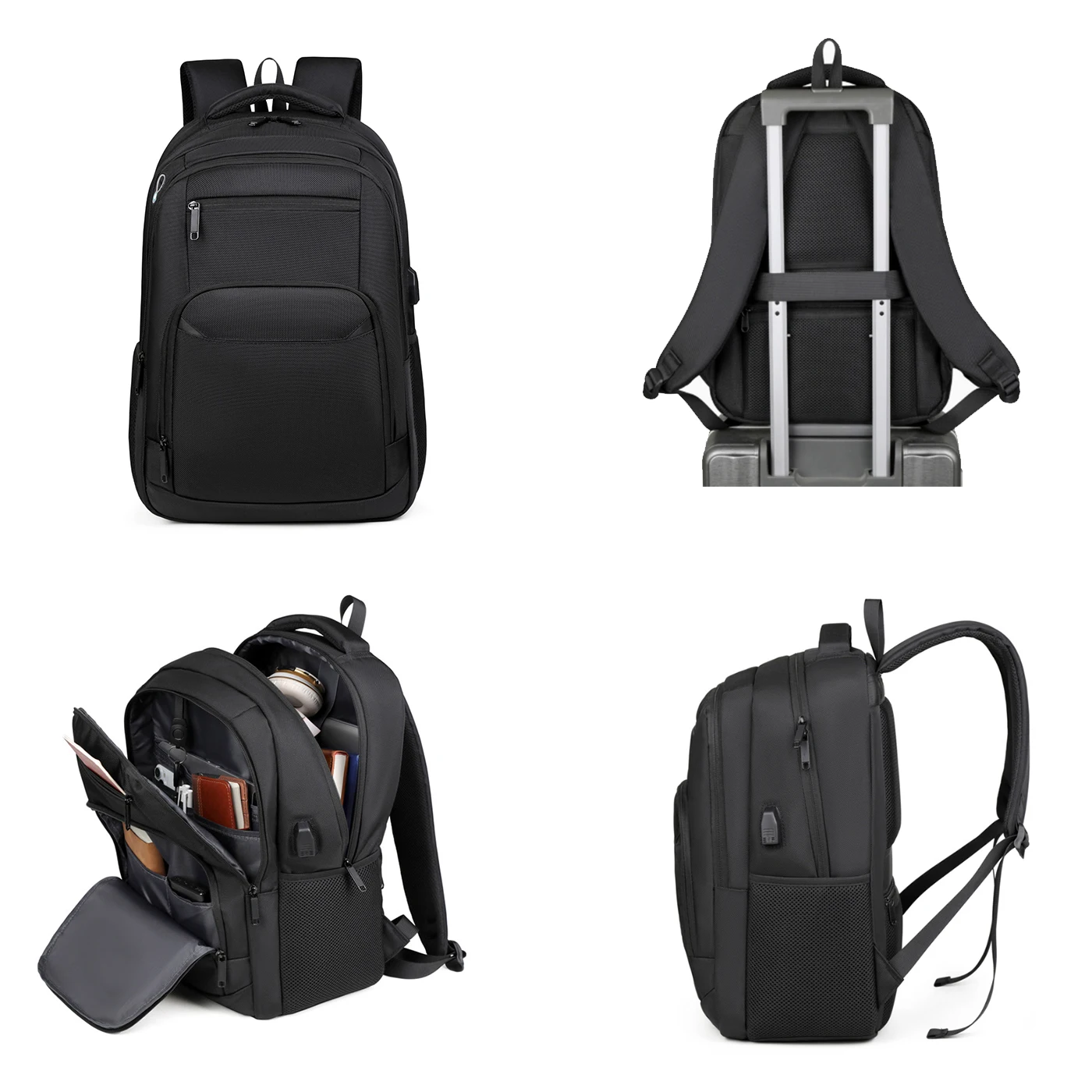 Custom Logo Backpack Business Nylon 1680D Backpack Men's Simple Casual Computer Bag Company Gift Printed Pattern
