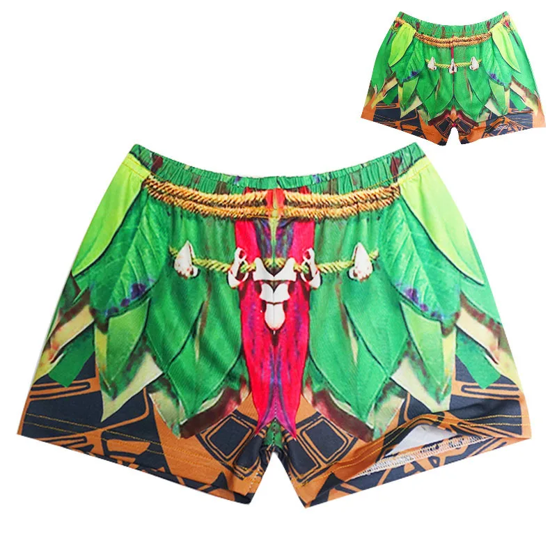 Bazzery Kind Ozean Junge Kinder Schwimmen Anzug Kurzarm Moana Cosplay Maui Hemd Shorts Hosen Bade Kappe Kostüm Bademode