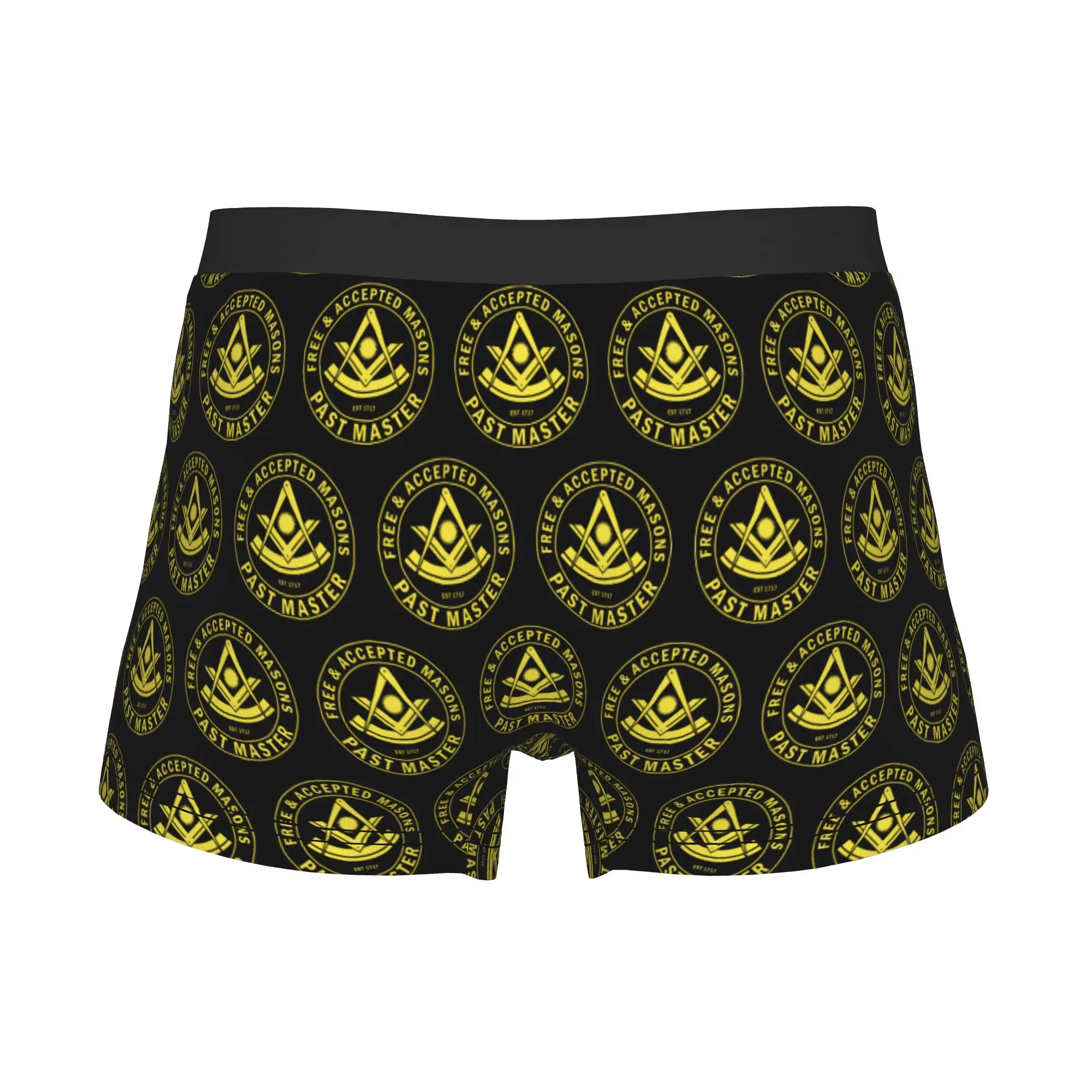 Masonic Freemason Boxer Shorts For Men 3D Print Mason Freemasonry Underwear Panties Briefs Soft Underpants