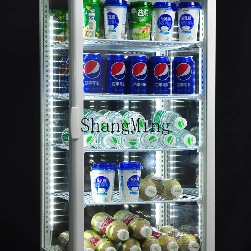 SM air-cooled commercial four-sided transparent glass refrigerated display cabinet desktop refrigerated cabinet vertical