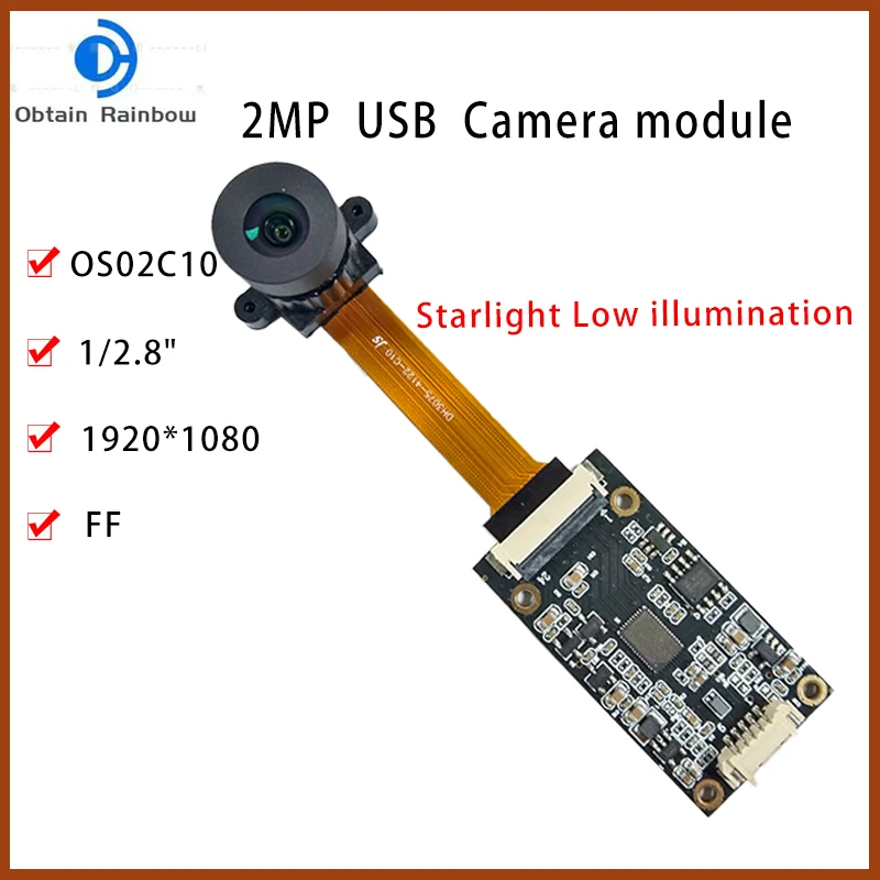 

60fps 2 Megapixel HD 1920*1080 USB Camera Module OS02C10 Starlight Low illumination UVC OTG Video Webcam MJPEG YUY2 PCBA