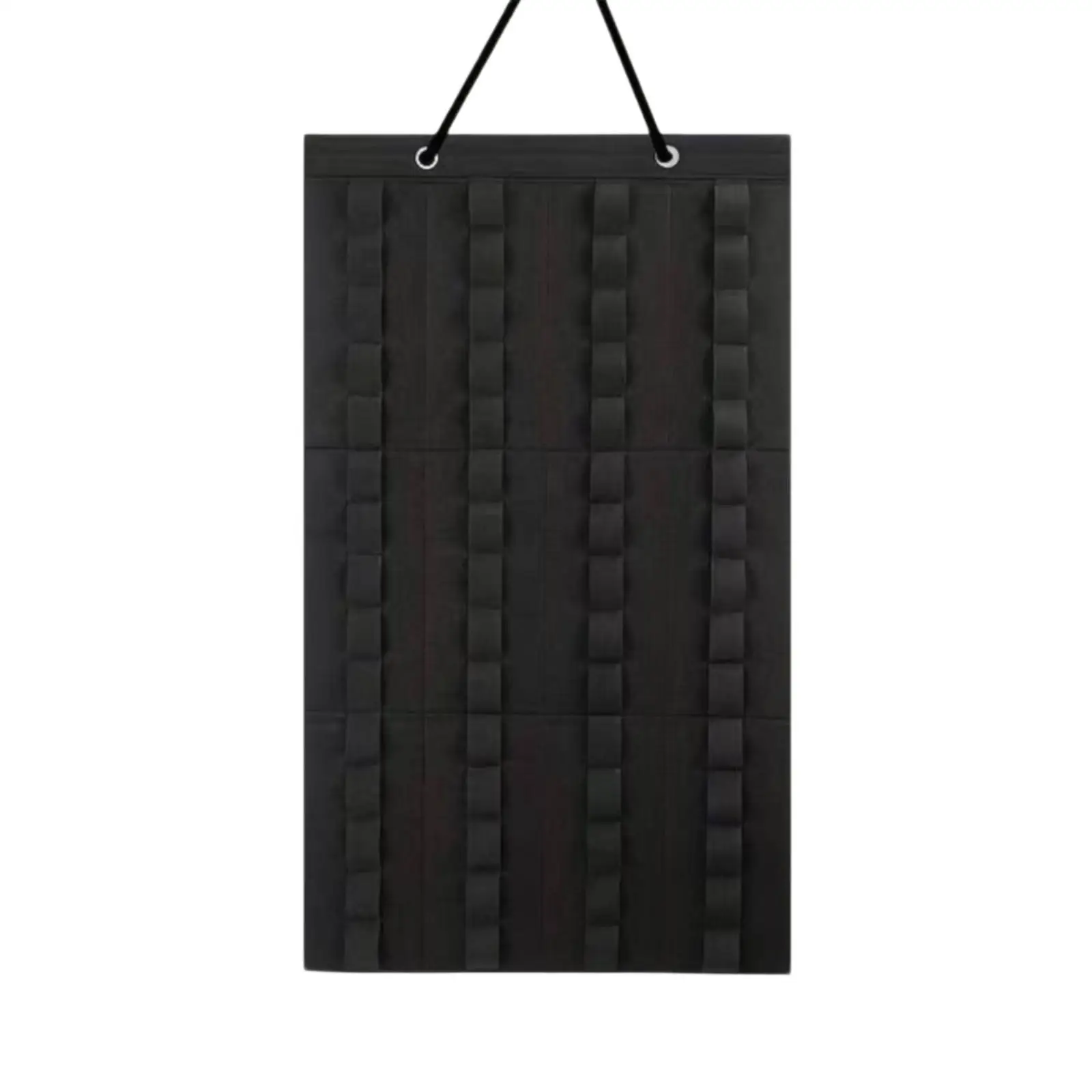 Wall Hanging Car Display Organizer Fabric Storage Case for Diecast Toy Cars Black with Reinforced Eyelets