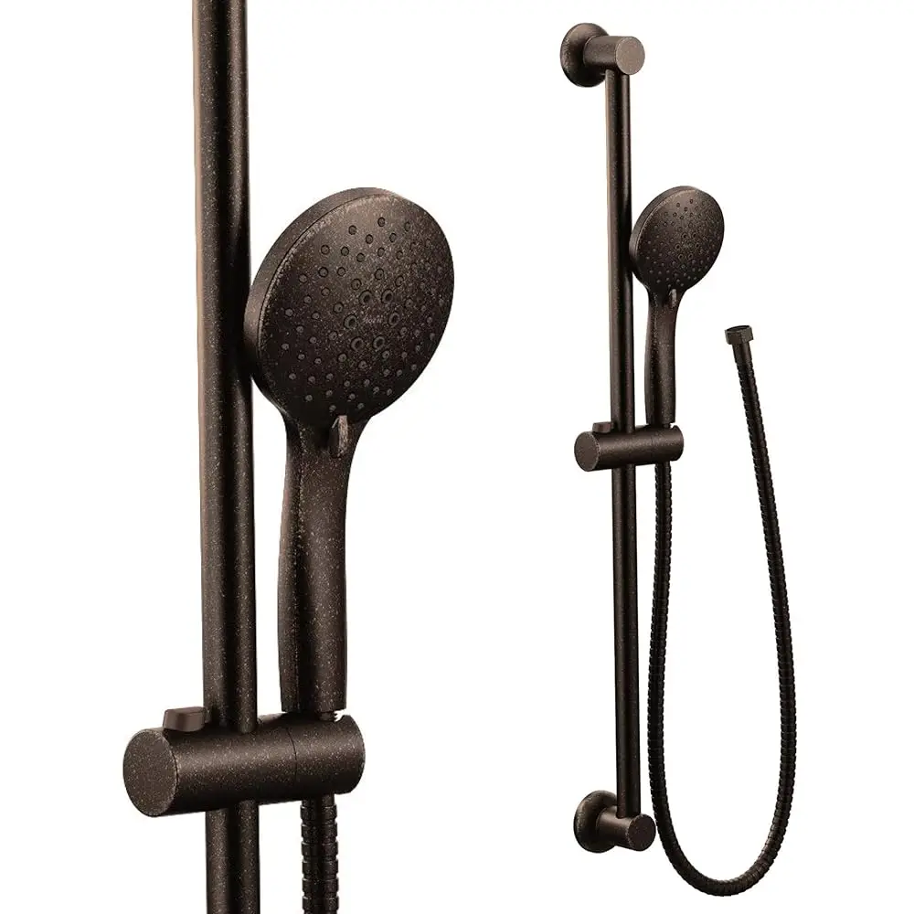 

AllexpreskOil Rubbed Bronze Eco-Performance 5-Function Handheld Removable Shower Head, Adjustable 30-Inch Slide Bar and 69-Inch