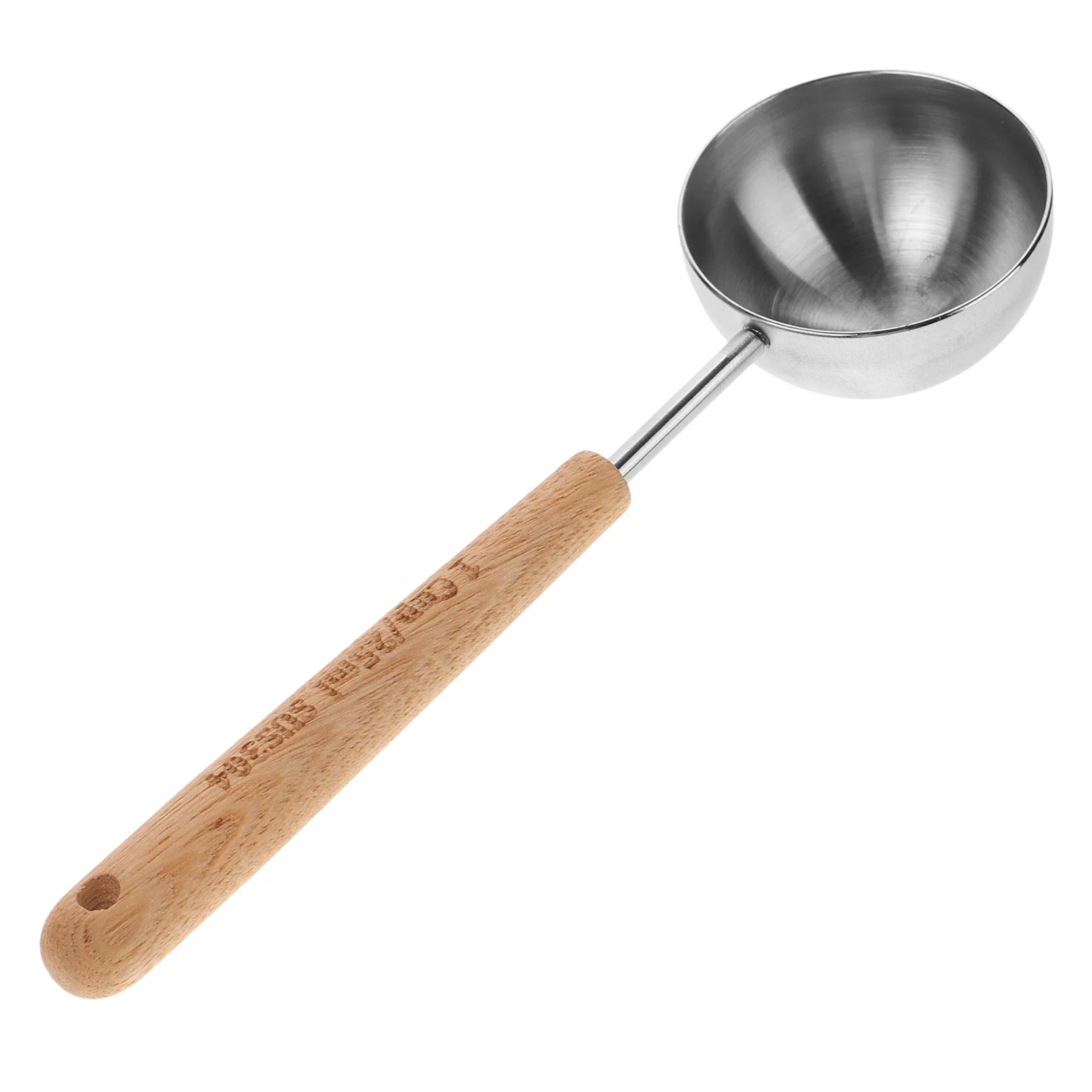 

25ml Coffee Measuring Scoop Gold Stainless Steel Wood Handle Graduated Spoon for Protein Powder Tea Coffee Beans Baking Kitchen