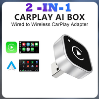 2 in1 Wired to Wireless CarPlay Android Auto Adapter for OEM Car Stereo With USB Dongle Smart Mini Box Plug and Play Bluetooth