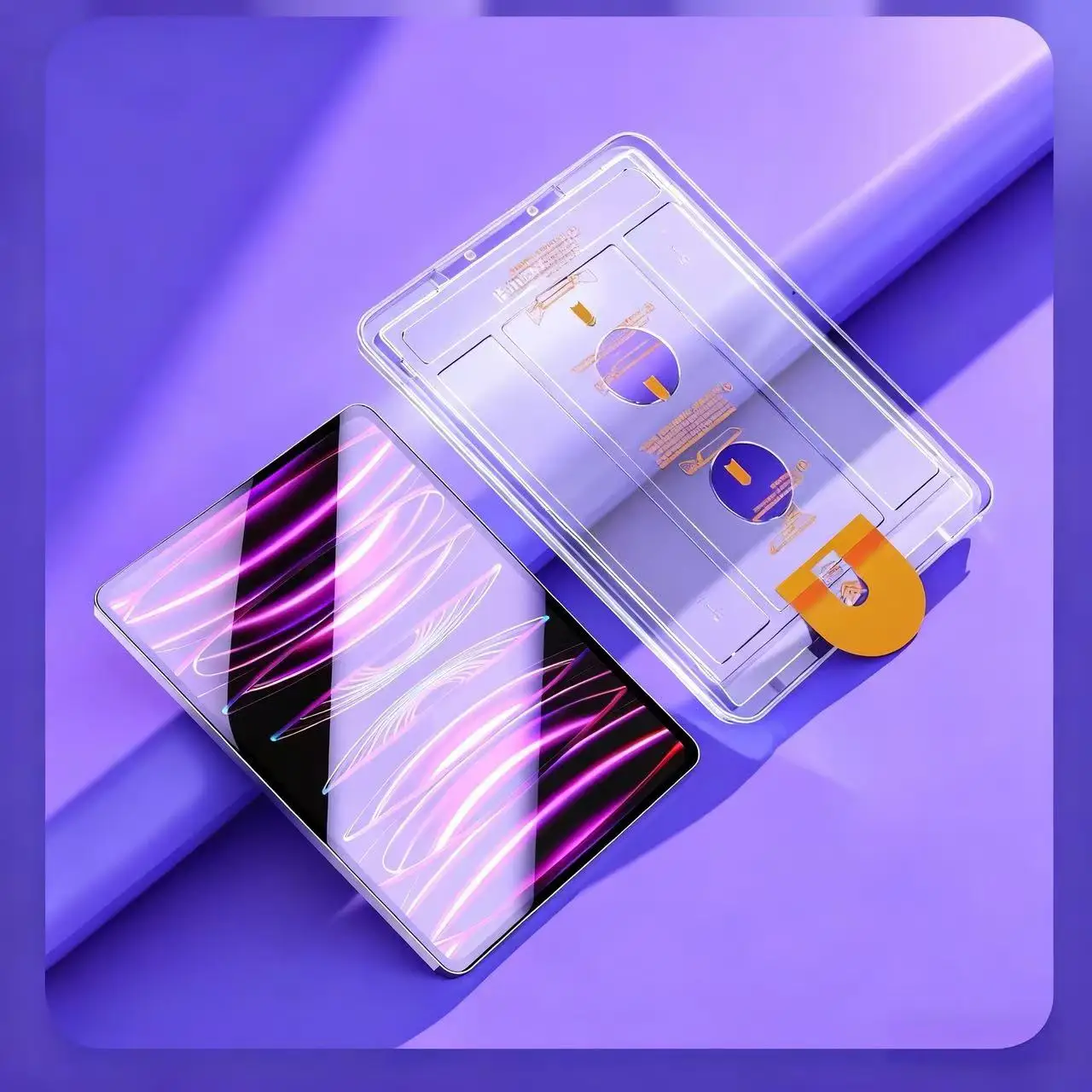 Protector de pantalla de vidrio templado de alta definición para iPad 7/8/9 (10,2 pulgadas), paquete de 2