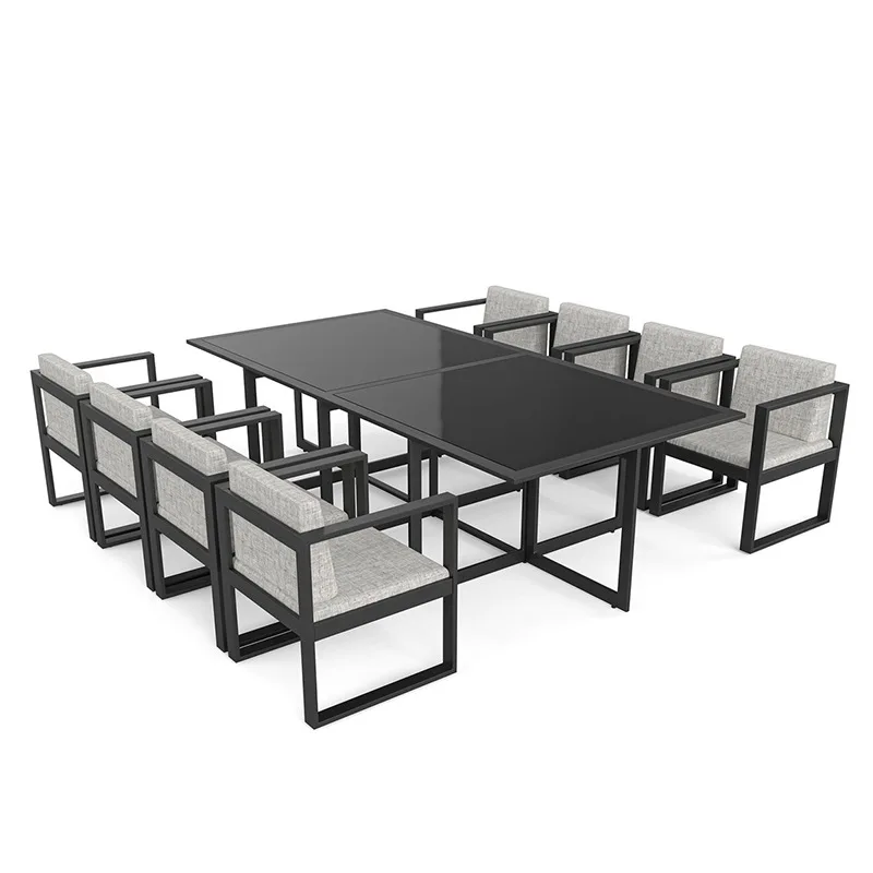 

Outdoor tables and chairs courtyard outdoor open-air leisure aluminum alloy waterproof chair balcony wrought iron set garden