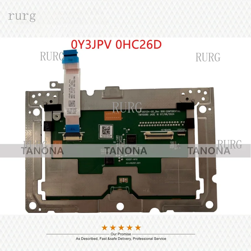 R+  New 0Y3JPV 0HC26D For Dell Pro 16 PC16250 PC16255 Touchpad Trackpad& Cable