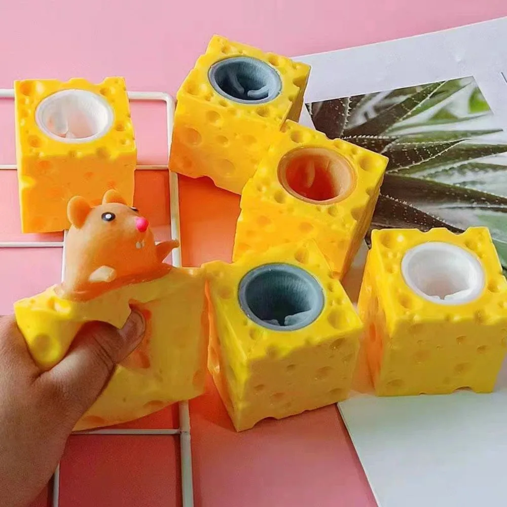 

Музыкальная игрушка-антистресс «Сырная мышка» для снятия стресса, сжимаемая, для снятия напряжения, подарок на день рождения для девочки, украшение для рабочего стола