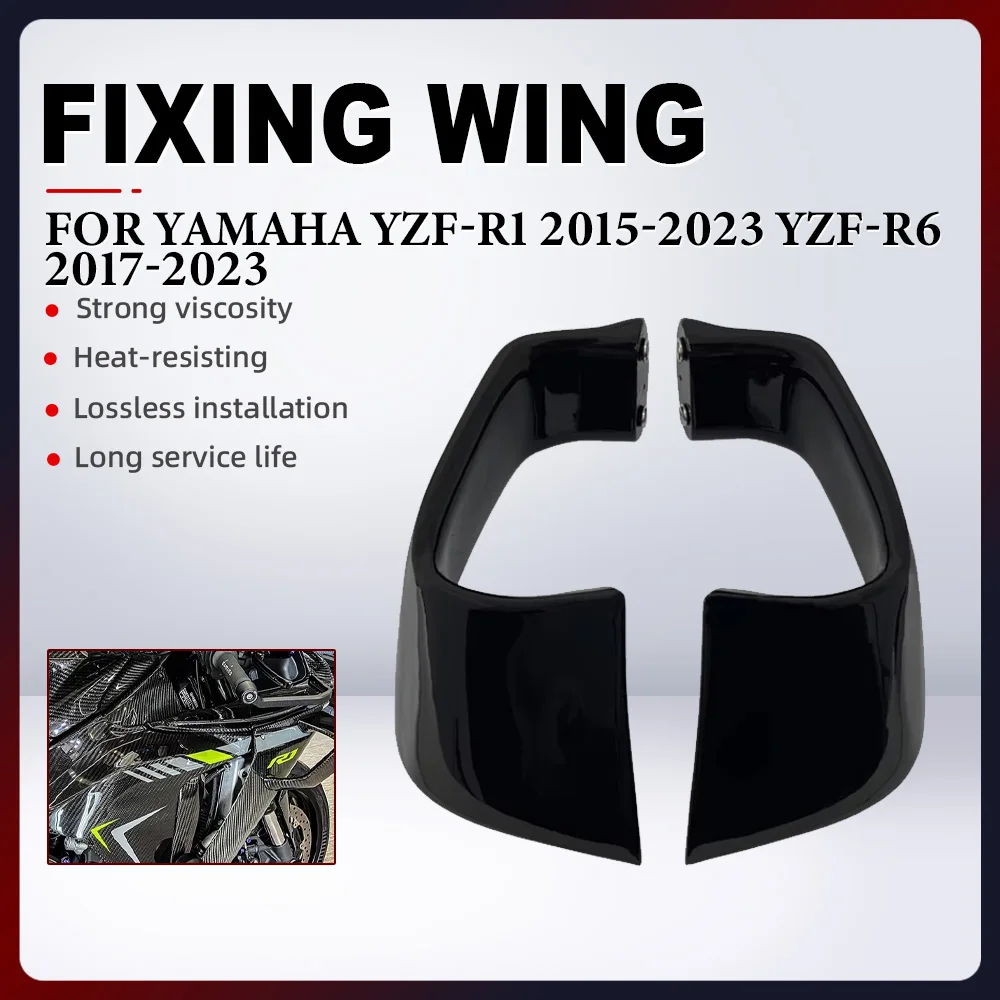 

For Yamaha YZF-R1 YZFR1 2015-2023 YZF-R6 YZFR6 2017-2023 Motorcycle Fixed Wing Spoiler Aerodynamic Side Winglet Windshield Wing