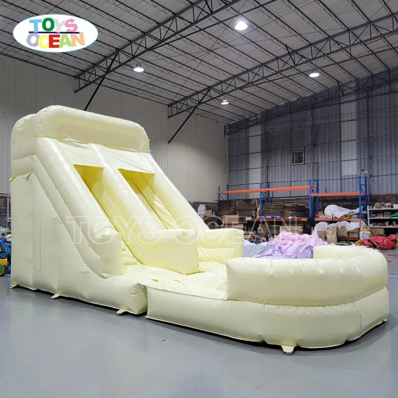 Commercial Solid Color Inflatable Water Slide with Pool for Kids and Adults Backyard Party
