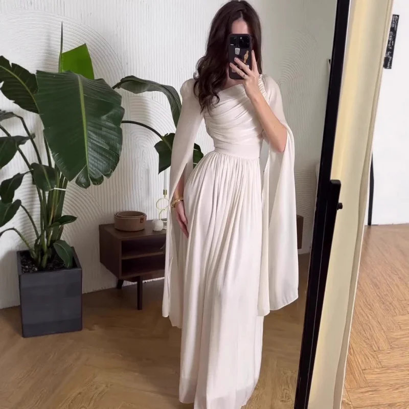 

2025Summer New Vintage Elegant Luxurious Long Sleeve Waist-Cinching Long Dress for Women