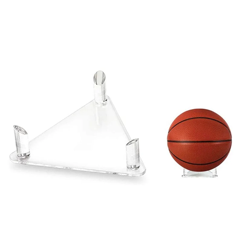 

RTENTE-3X Acrylic Ball Stand - Holds Footballs, Basketballs, Volleyballs Or Soccer Balls - Display Stand Or Holder