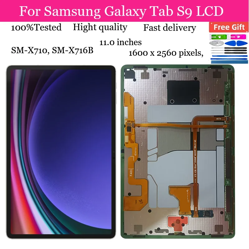 11.0 New LCD For Samsung Galaxy Tab S9 SM-X710 SM-X716B LCD Display Touch Screen Digitizer Assembly