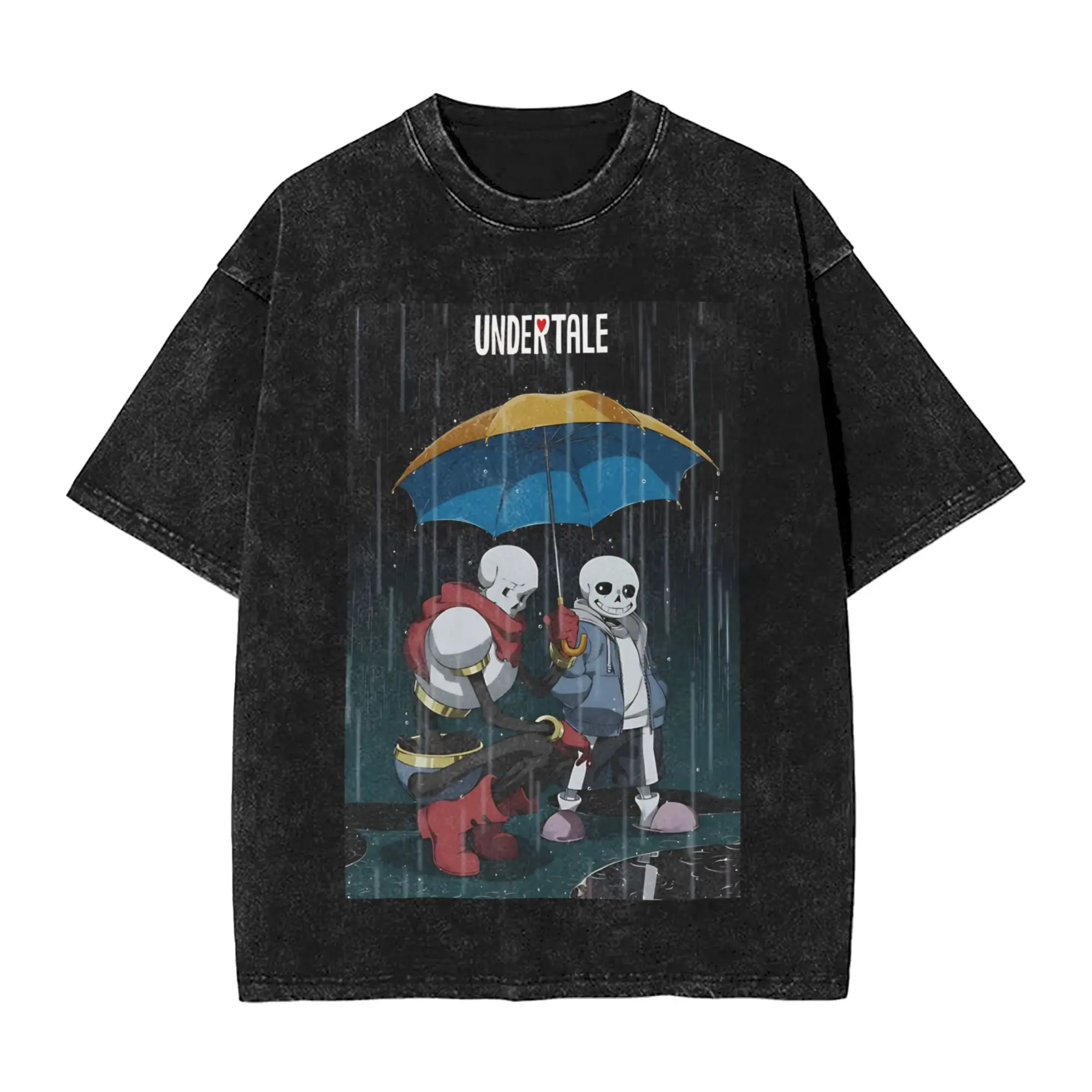 Undertale Manga  T Shirts Hip Hop Washed Cotton Harajuku T-Shirts  Fashion Men Women Tops Streetwear Summer Tops Tees