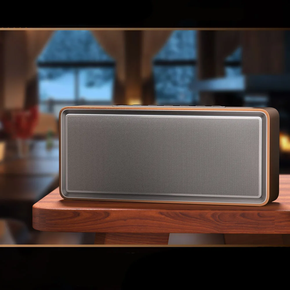 

Portable Retro Blue-Tooth Speaker Home Theater Hifi Subwoofer Outdoor Camping Aux Stereo Wireless Speaker With Passive Radiator