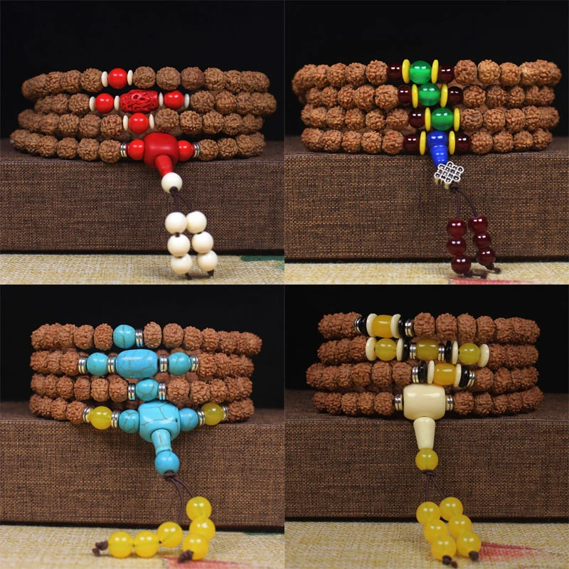

Diamond Bodhi Seed 0.8*108 Beads Prayer Bead Bracelet Tibetan Style Spacer Bead Sweater Chain Craft Gift