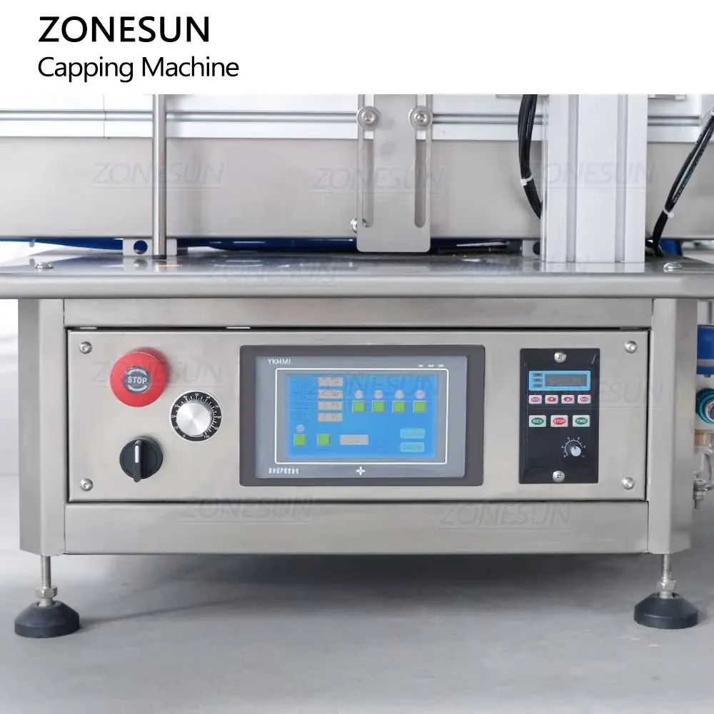Automatic Screw Capping Machine Vibratory Bowl Cosmetic Essential Oil Dropper Bottle Capper ZONESUN ZS-XG1870R