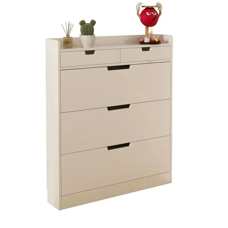 Tipping Bucket Shoe Cabinet, Outer Entry Shoe Rack, Balcony, Entrance Cabinet, Living Room Large-capacity Storage Cabinet