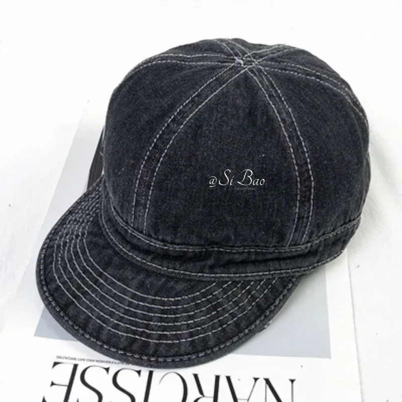 Spring Autumn Fashion Short Brim Denim Cap Summer Outdoor Leisure Visor Hat Trend Baseball Caps Hip Hop Sport Hats Present