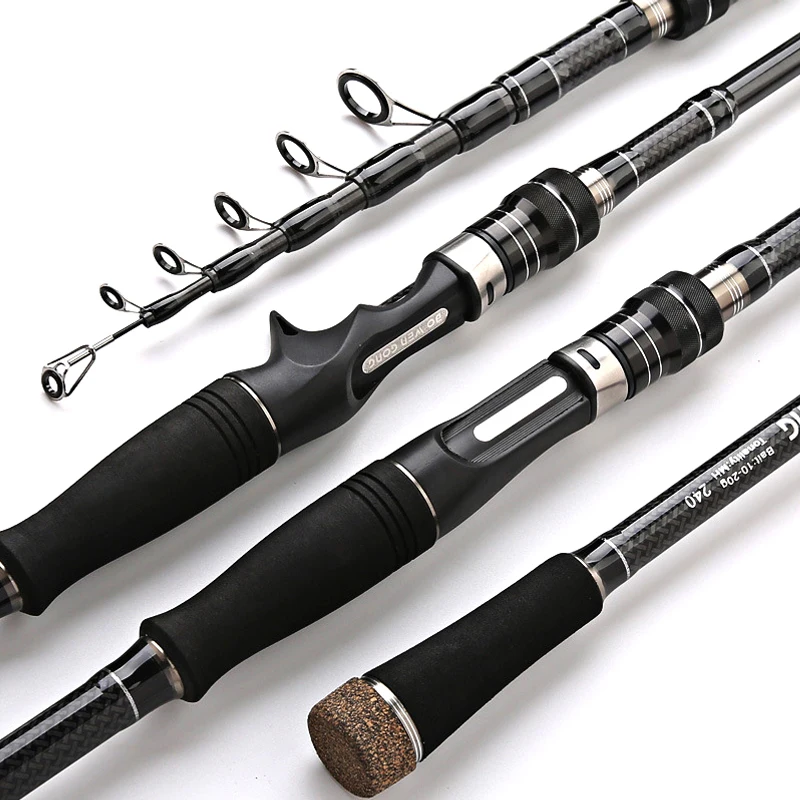 Telescopic Lure Fishing Rod 1.8M 2.1M 2.4M 2.7M 3.0M3.3M 3.3M 3.6M Carbon Fiber Spinning Casting Ultralight Pole Tackle