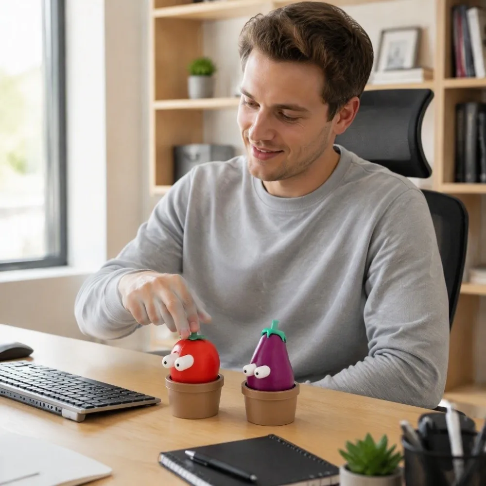 Exquisite 3D Printed Fidget Toy Pressable Pop-Eye Design Desk Ornament Funny Design Bulging Eyes 3D Printed Toy Novelty Gift