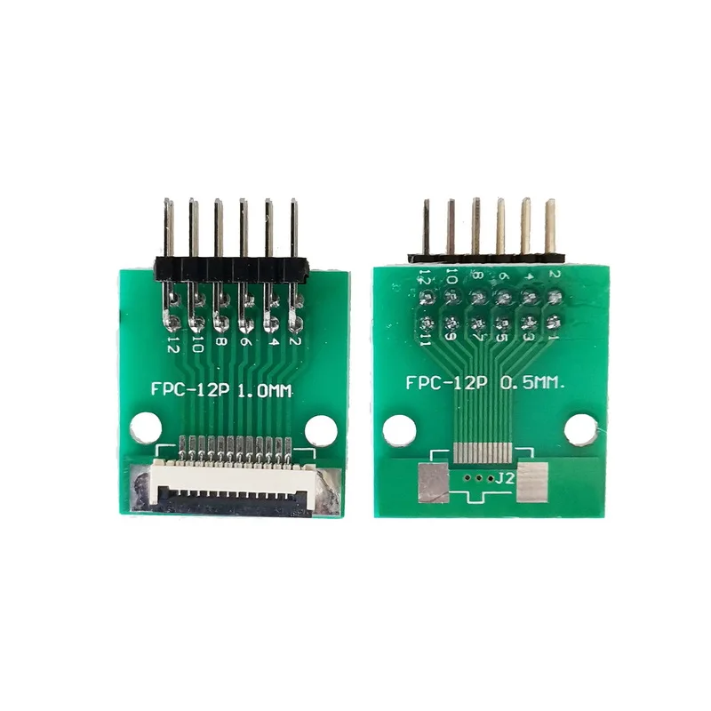 FPC FFC Adapter Board 1.0mm to 2.54mm Connector Straight Needle And Curved Pin 10 12 14 Pin