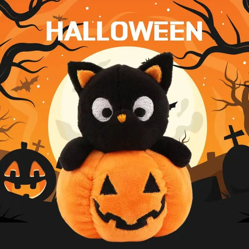 Breloque de sac d'halloween 15cm, jouets en peluche d'halloween, Adorable pendentif de personnage de citrouille fantôme en peluche pour femmes et hommes, sac à main